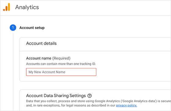 ga-account-name - RafflePress Enter a new account name