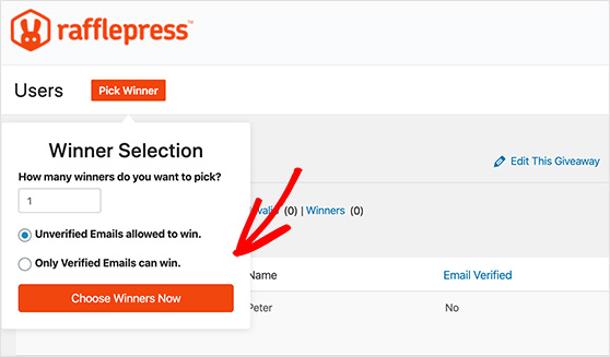 pick-givaway-winner - RafflePress RafflePress pick a giveaway winner