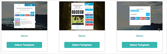 upviral-widget-templates - RafflePress Upviral widget templates