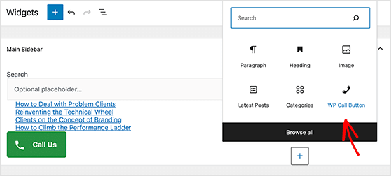wp-call-button-widget - RafflePress add wp call button to WordPress sidebar