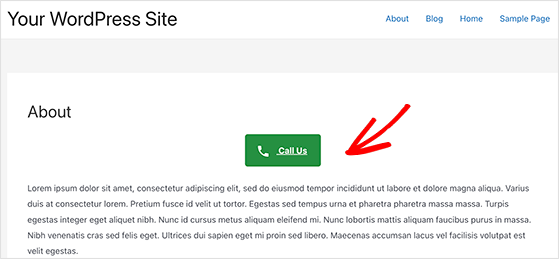 static-call-now-button-wordpress - RafflePress static call now button WordPress