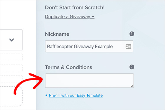 قواعد المروحية - RafflePress rafflecopter giveaway rules