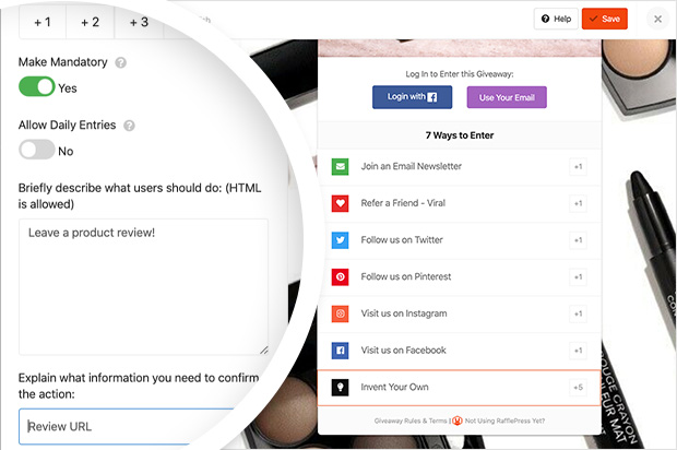 Leave-a-review-contest-entry - RafflePress leave a review contest entry