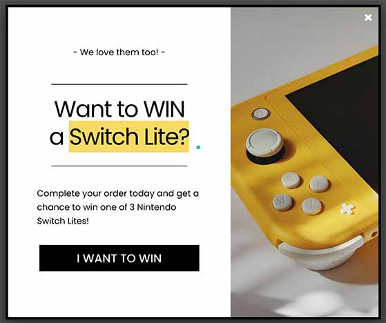 elektronik-giveaway-popup - RafflePress giveaway popup for contest marketing