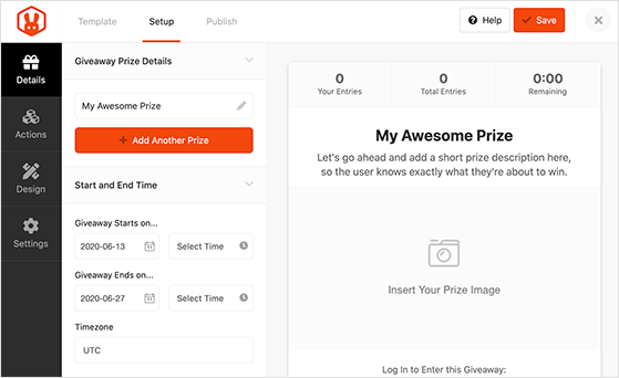 แจกของรางวัล - RafflePress rafflepress drag and drop giveaway builder