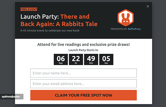 virtual-book-launch-ideas-popup - RafflePress Virtual book launch ideas: popup