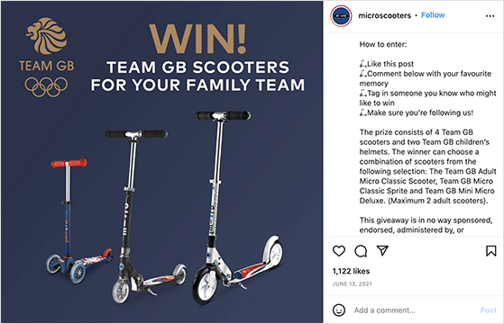 micro-scooter-festa-del-papà-esempio-regalo - RafflePress Micro Scooters Father's Day giveaway