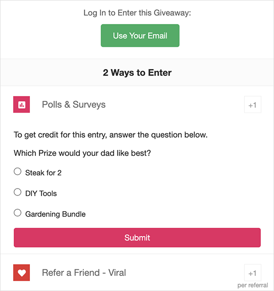 rafflepress-sondaggi-e-sondaggi-azione - RafflePress RafflePress polls and surveys action