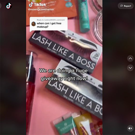 essence-cosmetics-tiktok-giveaway - RafflePress essence cosmetics tiktok contest example