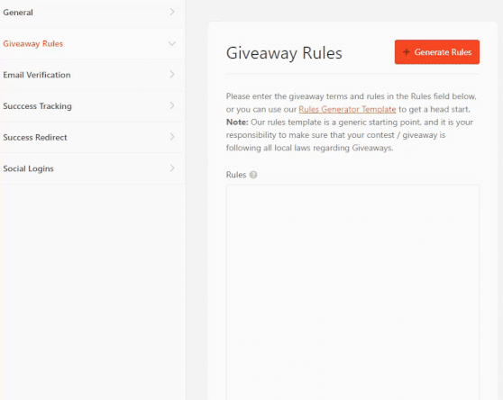 Buat aturan kontes dengan mudah dalam hitungan detik - RafflePress Easily generate contest rules in seconds