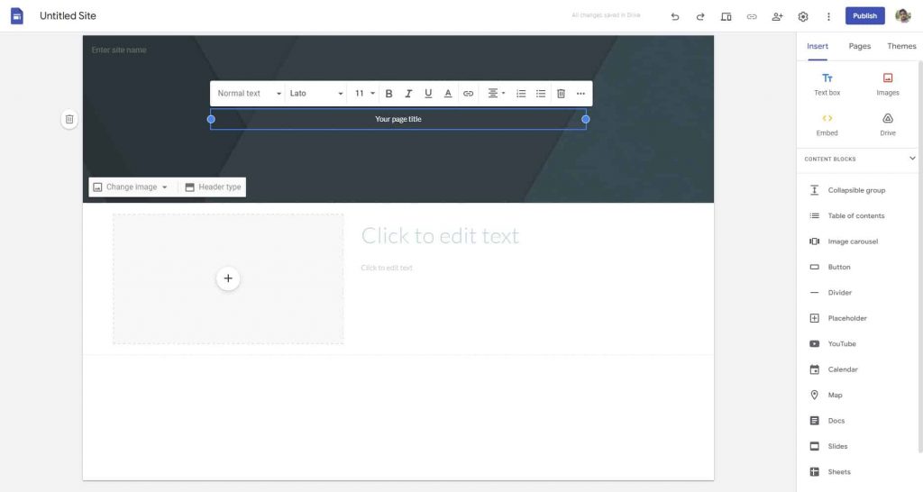 Googleサイトページエディタ
