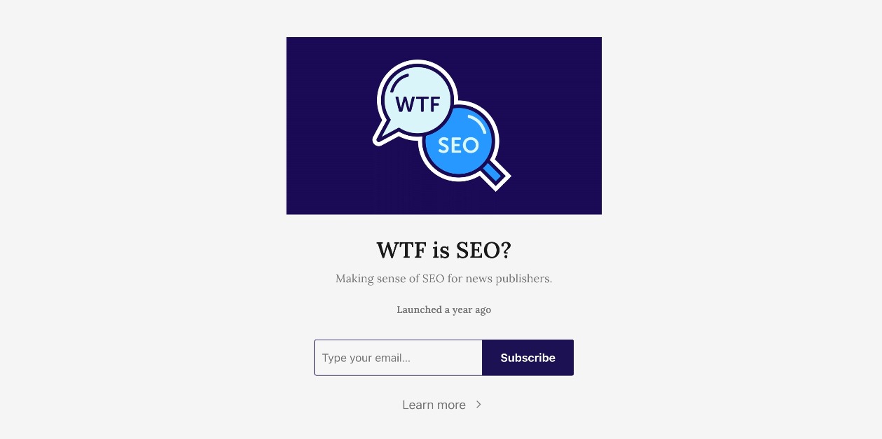 wtfはseoですか？ニュースレター