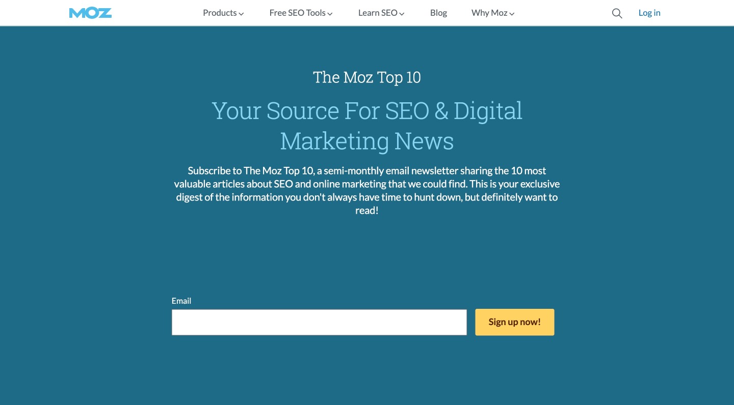 mozトップ10のseoニュースレター