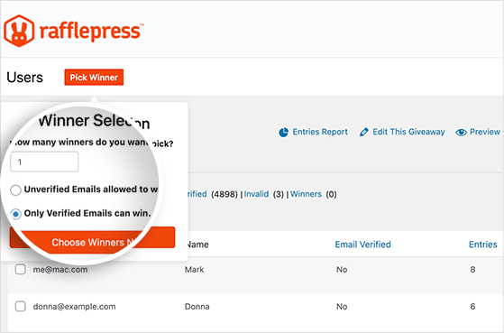 挑選-驗證-贈品-獲勝者-RafflePress Pick a random giveaway winner