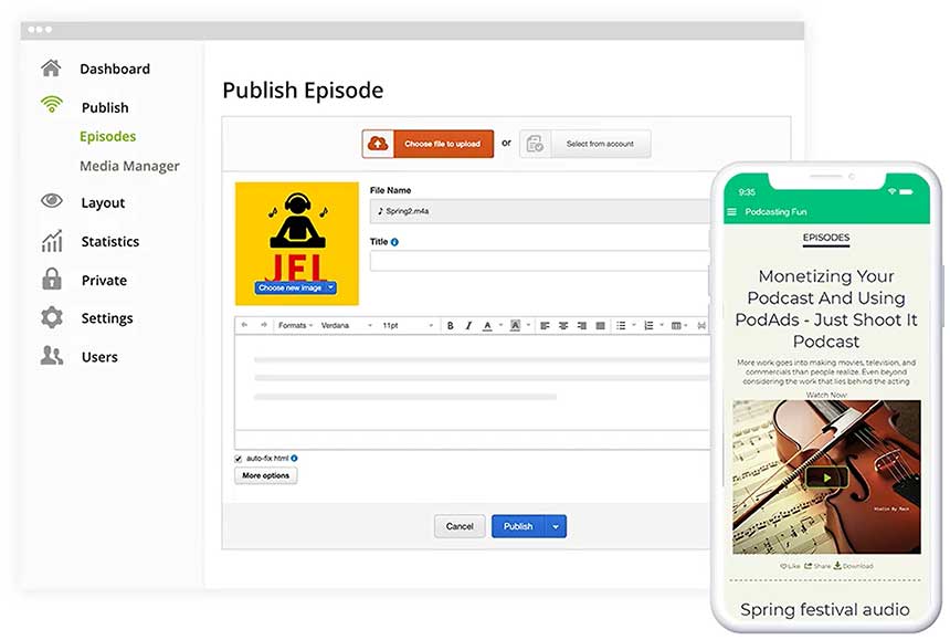 เผยแพร่ตอนใน PodBean