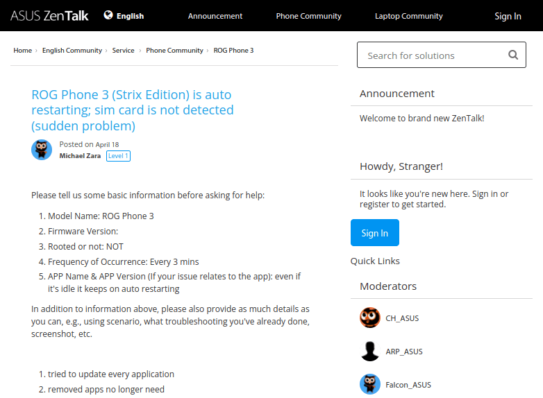 Vanilla Forums Forum Yazılımı - ASUS