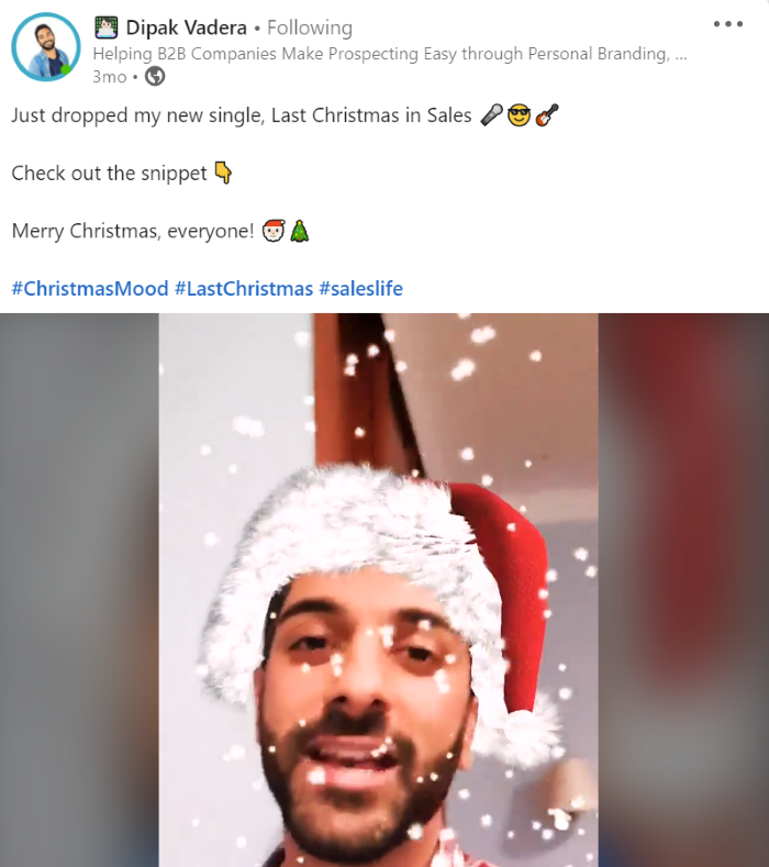 Erstellen Sie B2B-Saas-Weihnachtsvideos für persönliche Marken