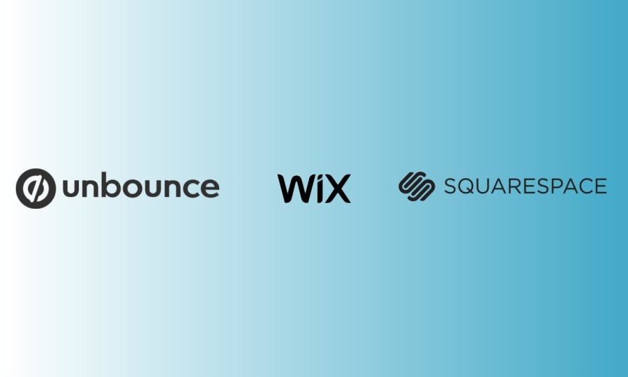 Loghi Unbounce, Wix e Squarespace