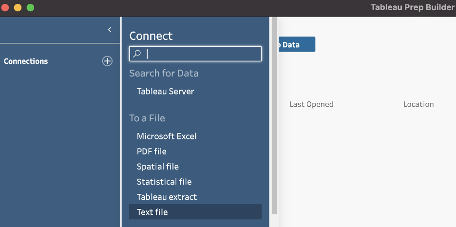 Tableau Prep Supermetrics API、接続、テキストファイル
