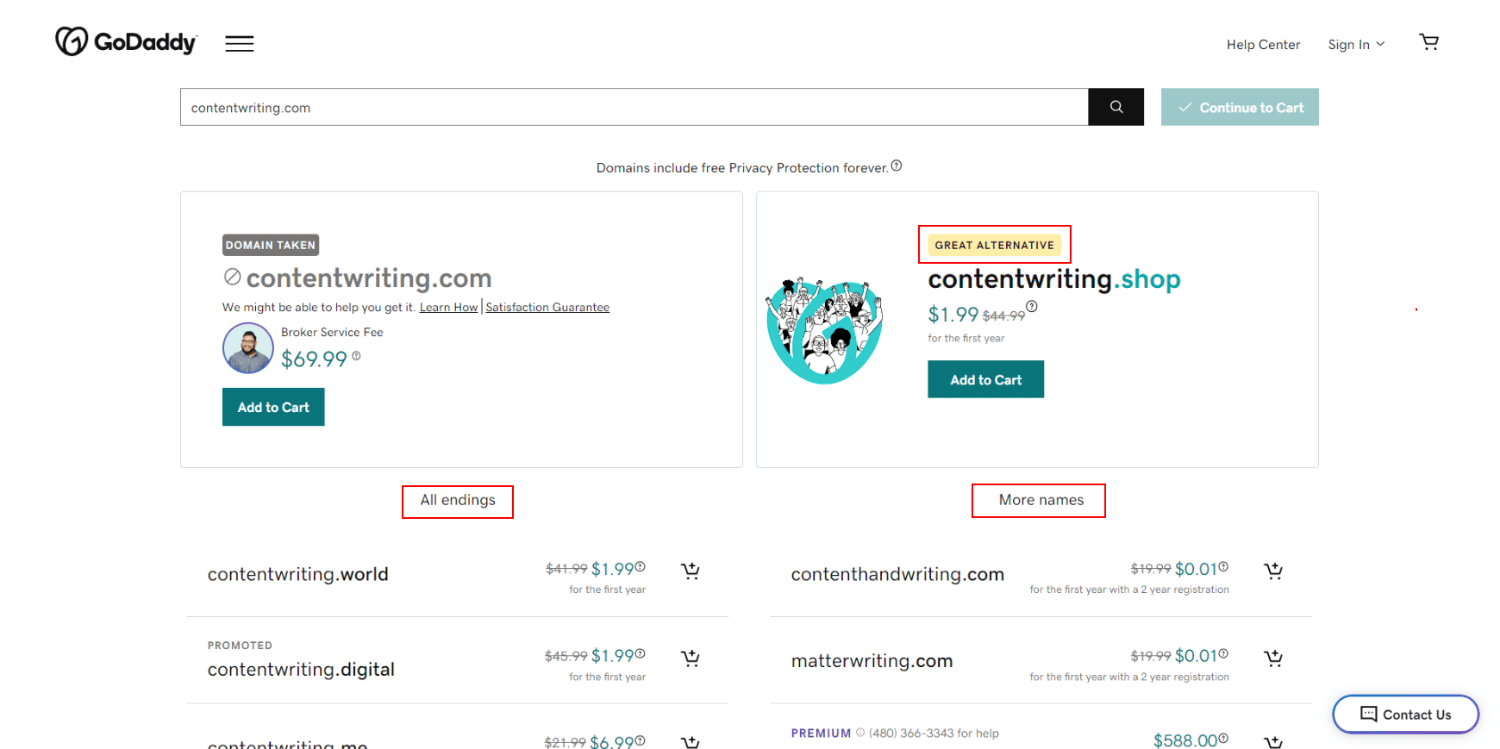 goDaddy-Domainnamen-Alternativen
