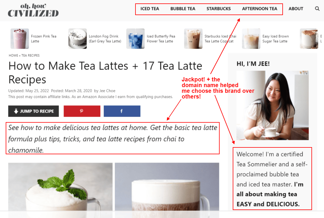Domainname und Branding