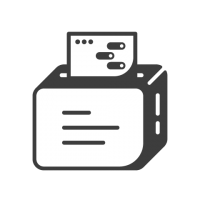 Supermetrics 烤麵包機圖標白色
