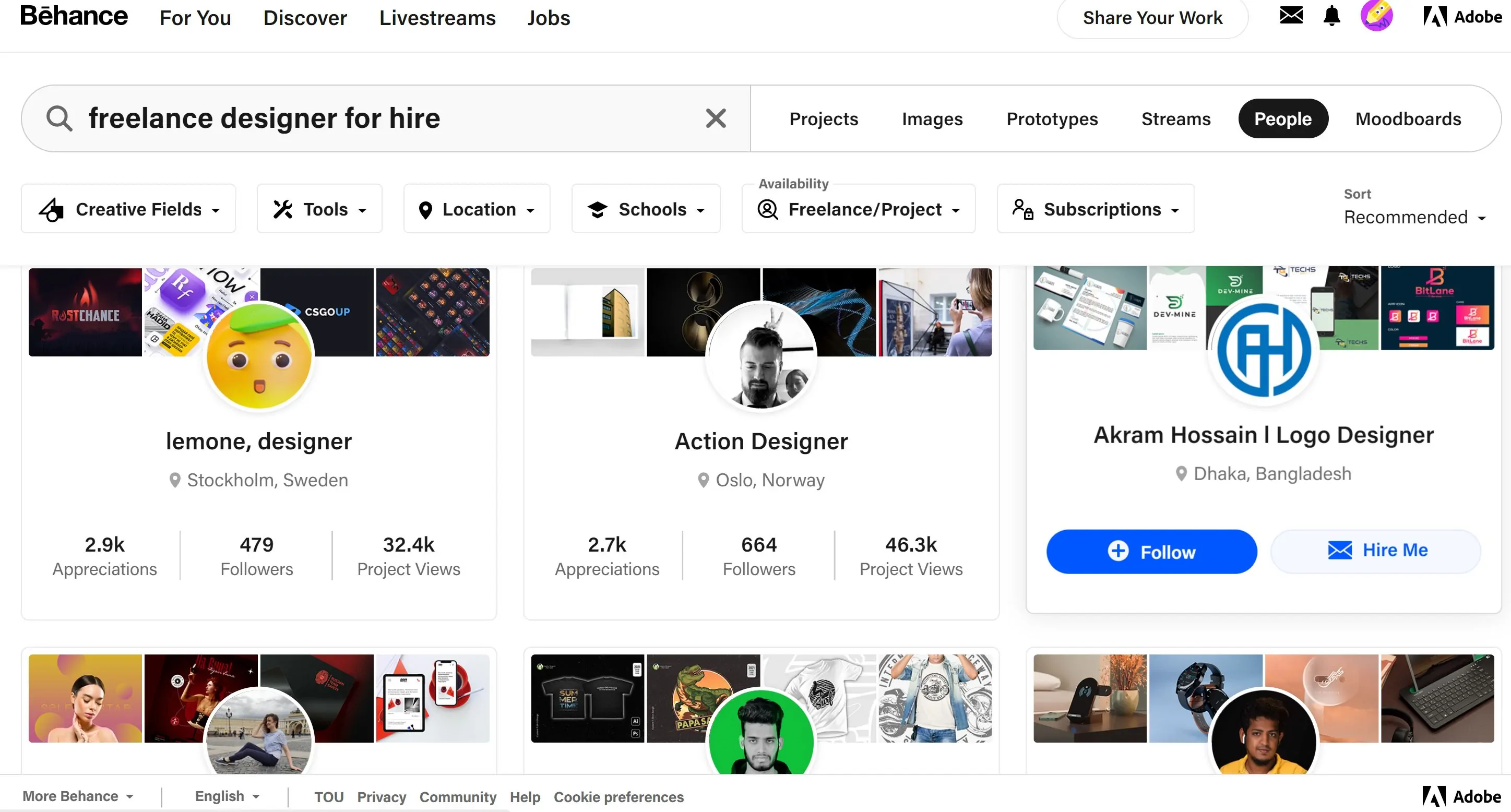 PropellerAds — панель инструментов Behance