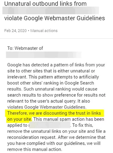 來自 Google 的手動操作消息,最初發佈在 Search Engine Journal 上。