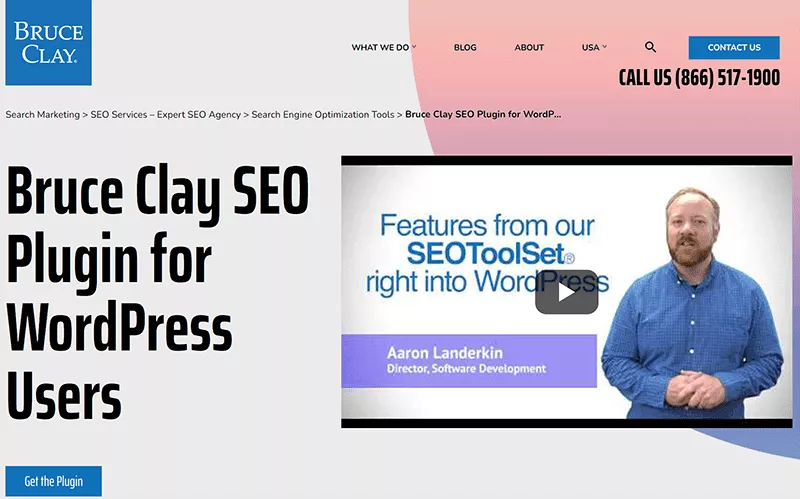 Screenshot del plugin SEO per WordPress di Bruce Clay.
